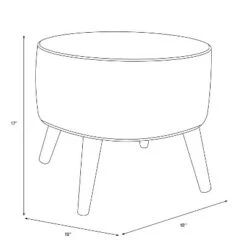 Riverplace Round Cone Leg Ottoman - Project 62™ Cream Dot -Ottomans Official Shop unnamed file 118