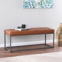 Perscon Upholstered Hallway Bench - Aiden Lane Brown -Ottomans Official Shop unnamed file 1192