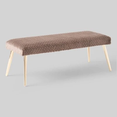 Capernaum Faux Fur Bench - Christopher Knight Home White 9 Capernaum Faux Fur Bench - Christopher Knight Home White - Image 7