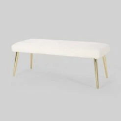 Capernaum Faux Fur Bench - Christopher Knight Home White 17 Capernaum Faux Fur Bench - Christopher Knight Home White -Ottomans Official Shop unnamed file 1225