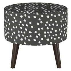 Riverplace Round Cone Leg Ottoman - Project 62™ Cream Dot -Ottomans Official Shop unnamed file 124