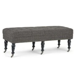 Donovan Tufted Ottoman Bench - WyndenHall Black/tweed Look Fabric -Ottomans Official Shop unnamed file 1246