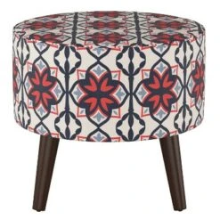 Riverplace Round Cone Leg Ottoman - Project 62™ Cream Dot -Ottomans Official Shop unnamed file 125