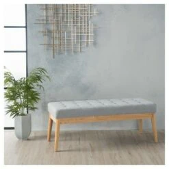 Saxon Upholstered Bench - Christopher Knight Home Green -Ottomans Official Shop unnamed file 1262