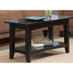 Alaterre Furniture Cottage Bench with Shelf - Alaterre Black -Ottomans Official Shop unnamed file 1280