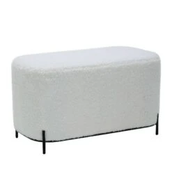 32" Modern Decorative Bench with Metal Base - WOVENBYRD Gray -Ottomans Official Shop unnamed file 1301