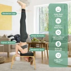 Costway Yoga Headstand Bench for Workout Relieve Fatigue Body Building Black -Ottomans Official Shop unnamed file 1319