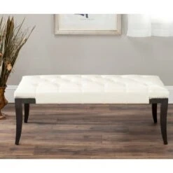 Gibbons Tufted Bench - Safavieh Taupe