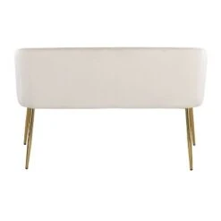 46" Fran Glam Bench - LumiSource Steel/velvet Gold/black -Ottomans Official Shop unnamed file 1347