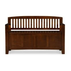 Cynthia Storage Bench - Linon Walnut