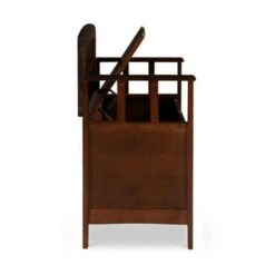 Cynthia Storage Bench - Linon Walnut -Ottomans Official Shop unnamed file 1358