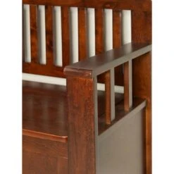 Cynthia Storage Bench - Linon Walnut -Ottomans Official Shop unnamed file 1364