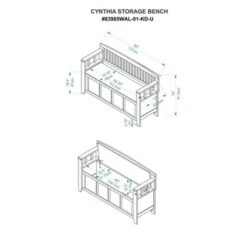 Cynthia Storage Bench - Linon Walnut -Ottomans Official Shop unnamed file 1366
