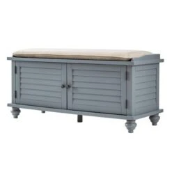 Everly Velvet Cushion Storage Bench - Inspire Q Gray -Ottomans Official Shop unnamed file 1392