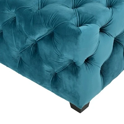 Piper Tufted Rectangular Ottoman Bench - Christopher Knight Home Light Gray 3 Piper Tufted Rectangular Ottoman Bench - Christopher Knight Home Light Gray - Image 2