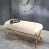Miley White Faux Fur Bench White - Abbyson Living -Ottomans Official Shop unnamed file 1491