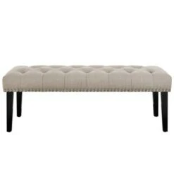 Diamond Button Tufted Upholstered Bed Bench - HomeFare Gray -Ottomans Official Shop unnamed file 1496