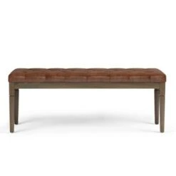 Hopewell Tufted Ottoman Bench Distressed Saddle Brown - WyndenHall -Ottomans Official Shop unnamed file 1504