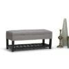 43" Riley Storage Ottoman Bench Dove Gray Linen Look Fabric - WyndenHall -Ottomans Official Shop unnamed file 1505