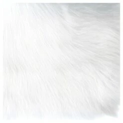 Faux Fur Ottoman with Wood Legs - HomePop White -Ottomans Official Shop unnamed file 154