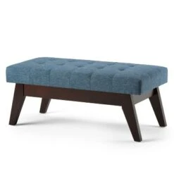 40" Tierney Mid Century Tufted Ottoman Bench - WyndenHall Denim Blue/linen Look Fabric -Ottomans Official Shop unnamed file 1558