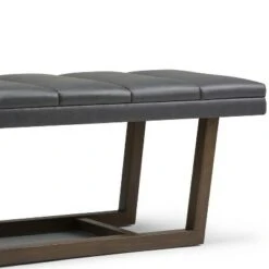 53" Harley Ottoman Bench Stone Gray Faux Leather - WyndenHall -Ottomans Official Shop unnamed file 1563