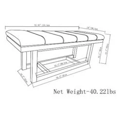 53" Harley Ottoman Bench Stone Gray Faux Leather - WyndenHall -Ottomans Official Shop unnamed file 1566