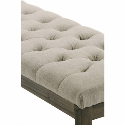 48" Hopewell Tufted Ottoman Bench - WyndenHall Natural Linen Look Fabric 4 48" Hopewell Tufted Ottoman Bench - WyndenHall Natural Linen Look Fabric - Image 2