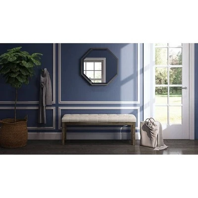 48" Hopewell Tufted Ottoman Bench - WyndenHall Natural Linen Look Fabric 9 48" Hopewell Tufted Ottoman Bench - WyndenHall Natural Linen Look Fabric - Image 7