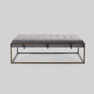 Magdalene Modern Velvet Ottoman Bench - Christopher Knight Home Black 8 Magdalene Modern Velvet Ottoman Bench - Christopher Knight Home Black - Image 6