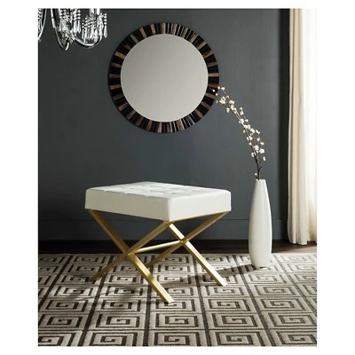 Badgley Ottoman White - Safavieh 6 Badgley Ottoman White - Safavieh - Image 4