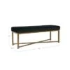 Velvet Rectangle Bench - Black - HomePop