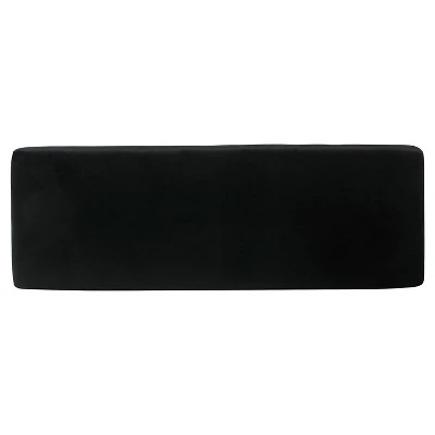 Velvet Rectangle Bench - Black - HomePop 5 Velvet Rectangle Bench - Black - HomePop - Image 3