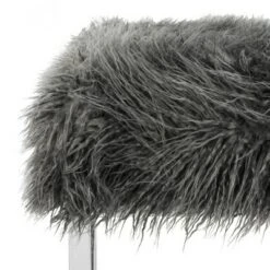 Horace Faux Lamb Square Bench - Safavieh Gray/chrome -Ottomans Official Shop unnamed file 1661