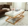 Alexes Faux Ostrich Bench - Cream/Gold - Safavieh -Ottomans Official Shop unnamed file 1761