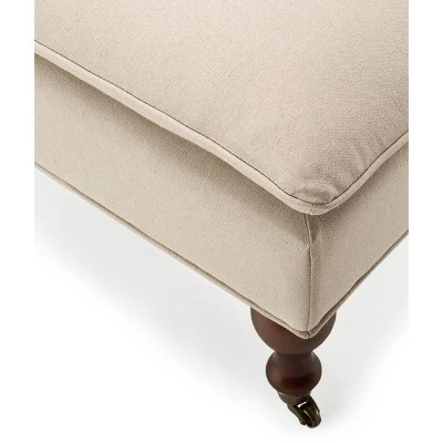 Hampton Pillowtop Bench Taupe - Safavieh 5 Hampton Pillowtop Bench Taupe - Safavieh - Image 3