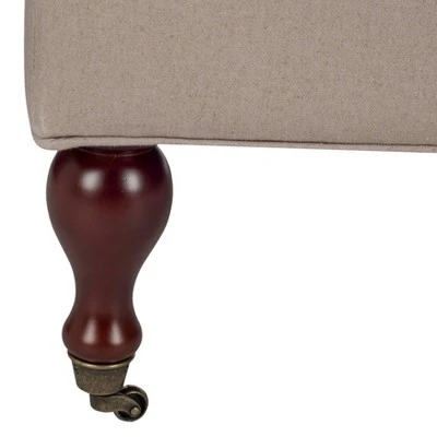 Hampton Pillowtop Bench Taupe - Safavieh 6 Hampton Pillowtop Bench Taupe - Safavieh - Image 4