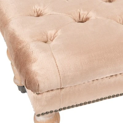 Barney Tufted Bench w/ Brass Nail Heads - Safavieh 5 Barney Tufted Bench w/ Brass Nail Heads - Safavieh - Image 3