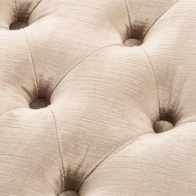 Barney Tufted Bench w/ Brass Nail Heads - Safavieh 7 Barney Tufted Bench w/ Brass Nail Heads - Safavieh - Image 5