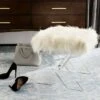 Keely Sheepskin X Bench Clear - Safavieh -Ottomans Official Shop unnamed file 1797