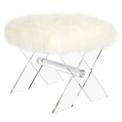 Keely Sheepskin X Bench Clear - Safavieh -Ottomans Official Shop unnamed file 1798
