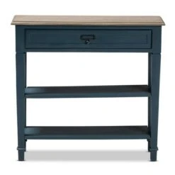 Dauphine Spruce Finished Wood Accent Console Table Blue - Baxton Studio -Ottomans Official Shop unnamed file 1809