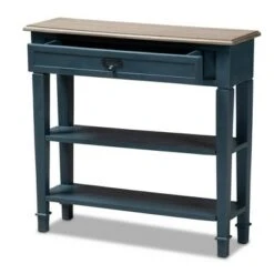 Dauphine Spruce Finished Wood Accent Console Table Blue - Baxton Studio -Ottomans Official Shop unnamed file 1810