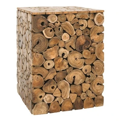 Jefferson 18" Accent Stool Hardwood/Light Oak/Black - Safavieh 5 Jefferson 18" Accent Stool Hardwood/Light Oak/Black - Safavieh - Image 3