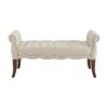 Madison Roll Arm Bench - Linon Natural 2 Madison Roll Arm Bench - Linon Natural -Ottomans Official Shop unnamed file 1822
