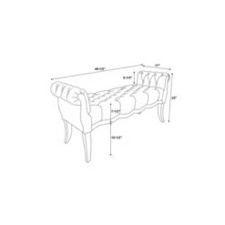 Madison Roll Arm Bench - Linon Natural -Ottomans Official Shop unnamed file 1830