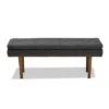 Arne Walnut Finished Bench - Baxton Studio Dark Gray