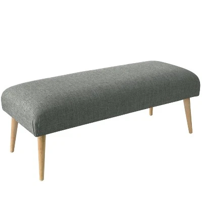 Bench with Cone Legs in Zuma Charcoal - Threshold™ 4 Bench with Cone Legs in Zuma Charcoal - Threshold™ - Image 2