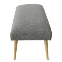 Bench with Cone Legs in Zuma Charcoal - Threshold™ 10 Bench with Cone Legs in Zuma Charcoal - Threshold™ -Ottomans Official Shop unnamed file 1844