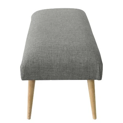 Bench with Cone Legs in Zuma Charcoal - Threshold™ 5 Bench with Cone Legs in Zuma Charcoal - Threshold™ - Image 3